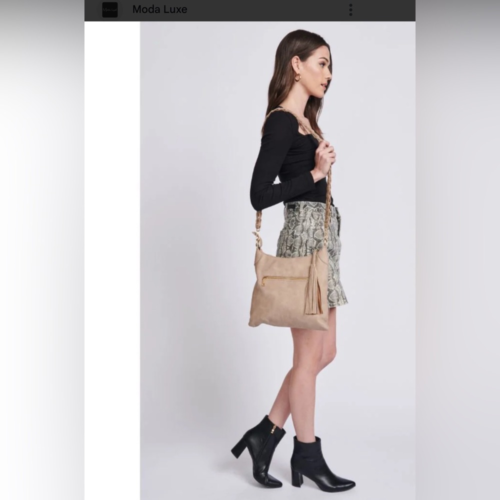 DARCY MARKS LONDON TAN SHOULDER BAG